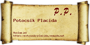 Potocsik Placida névjegykártya